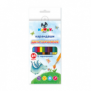 "KANZY" DCP-3012 Набор двусторонних карандашей 24 цвета "Мои карандаши" 24 цв. – портал поставщиков НСППО - 1