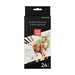 "Аква-колор" "Изостудия" IZO-WCP24 Набор акварельных карандашей заточенный 24 цв.