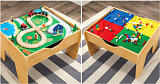 Лего-стол "Кубик 2 в 1" (лего + железная дорога)