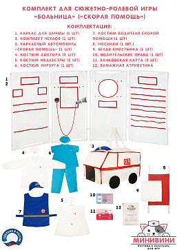 Комплект для сюжетно-ролевой игры "Скорая помощь" ("Больница") – портал поставщиков НСППО - 1