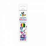 "KANZY" "Весёлая панда" WCP-4006 Набор акварельных карандашей заточенный 6 цв.