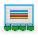 Комплект стены для конструирования Botzees с деревянной основой