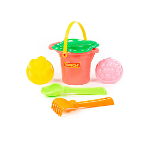 Набор №150: ведро малое с носиком, ситечко-цветок, совок №2, грабельки №2, 2 формочки, артикул 2982 – портал поставщиков НСППО - 1