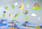 Комплект декораций для стен "Забавные гусенички"