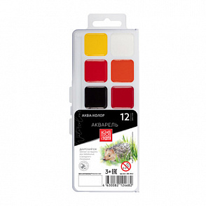 "Аква-колор" "Изостудия" без кисти IZO-W12 12 цв. – портал поставщиков НСППО - 1