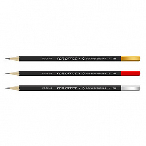 "ВКФ" "For Office" FS01-12Д Карандаш графитный черный матовый с дипом заточенный ТМ (HB) – портал поставщиков НСППО - 1