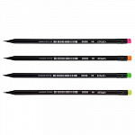 "STILSY" 1204SB Карандаш чернографитовый CROCK из черного дерева с ластиком