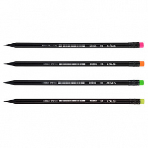 "STILSY" 1204SB Карандаш чернографитовый CROCK из черного дерева с ластиком – портал поставщиков НСППО - 1