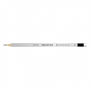 "ВКФ" "For Office" 12Д - 1-1536 Карандаш графитный серебрянный с ластиком заточенный ТМ (HB) – портал поставщиков НСППО - 1