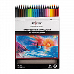 "STILSY" BKRB-24 Набор цветных карандашей из черного дерева 24 цв.