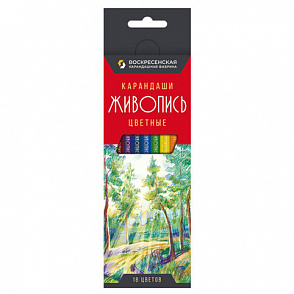 "ВКФ" "Живопись" JIV-CP-1018 Набор цветных карандашей заточенный 18 цв. – портал поставщиков НСППО - 1