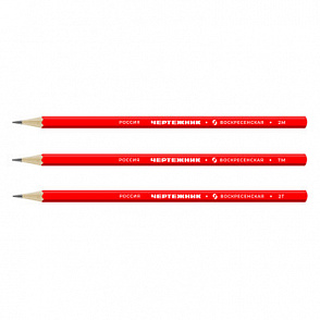 "ВКФ" "Чертежник" 3B-1000 Набор графитных карандашей заточенный ассорти 3 шт. – портал поставщиков НСППО - 1