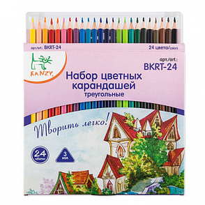 "KANZY" BKRT-24 Набор цветных карандашей треугольных 24 цв. – портал поставщиков НСППО - 1