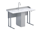 Стол лабораторный химический с бортиками и сантехникой