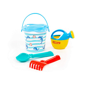 Набор №210: ведро малое с наклейкой, ситечко-цветок, совок №2, грабельки №2, лейка малая №3, артикул 0672 – портал поставщиков НСППО - 6