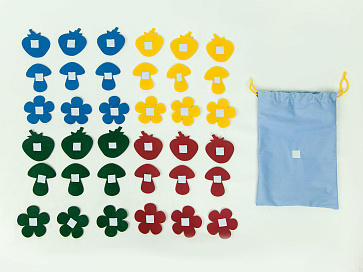 Аксессуары для жилета с 32 липучками: ягодка, грибочек, цветочек (36 фигур) – портал поставщиков НСППО - 2