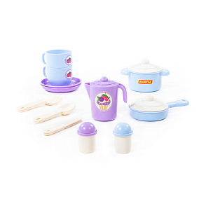 Набор детской посуды "Хозяюшка" на 2 персоны (V1) (18 элементов) (в сеточке), артикул 80110 – портал поставщиков НСППО - 2