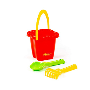 Набор №24: ведро-цветок среднее, совок №2, грабельки №2, Артикул 2167 – портал поставщиков НСППО - 2