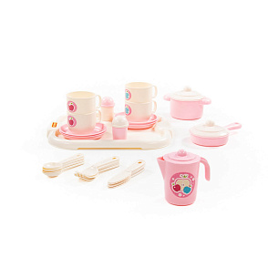 Набор детской посуды "Хозяюшка" с подносом на 4 персоны (V6) (29 элементов) (в сеточке), артикул 80479 – портал поставщиков НСППО - 2