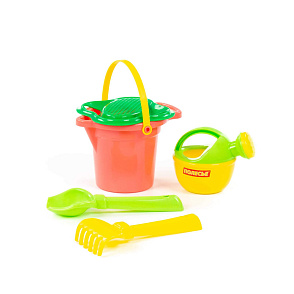 Набор №351: ведро малое с носиком, ситечко-цветок, совок №2, грабельки №2, лейка малая №3,артикул 4924 – портал поставщиков НСППО - 2