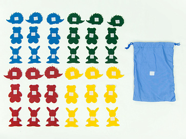 Аксессуары для жилета с 32 липучками: зайчики, мишки, ёжики (36 фигур) – портал поставщиков НСППО - 2