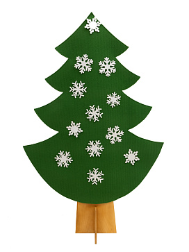 Набор "Новогодняя ель" (ель - чехол, 12 шаров, верхушка, 12 снежинок, 7 сугробов) Малый – портал поставщиков НСППО - 2