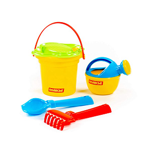 Набор №240: ведро малое, ситечко-цветок, совок №2, грабельки №2, лейка малая №3, Артикул 4535 – портал поставщиков НСППО - 5