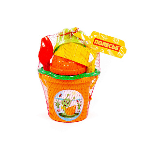 Набор №26: ведро малое, ситечко-цветок, совок №2, грабельки №2, 3 формочки, Артикул 2181 – портал поставщиков НСППО - 4