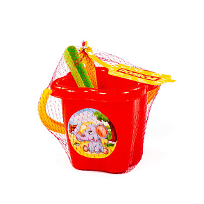 Набор №24: ведро-цветок среднее, совок №2, грабельки №2, Артикул 2167 – портал поставщиков НСППО - 3