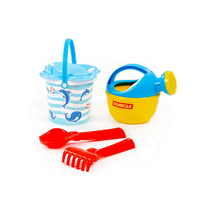 Набор №217: ведро малое с наклейкой, ситечко-цветок, совок №2, грабельки №2, лейка малая №4, артикул 0542 – портал поставщиков НСППО - 6