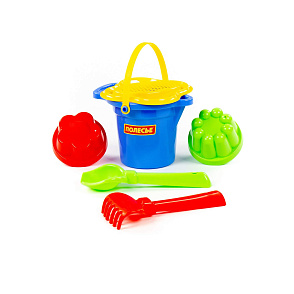 Набор №150: ведро малое с носиком, ситечко-цветок, совок №2, грабельки №2, 2 формочки, артикул 2982 – портал поставщиков НСППО - 4