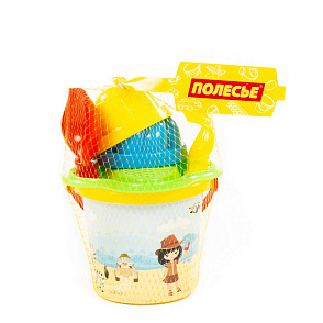 Набор №229: ведро малое с наклейкой, ситечко-цветок, совок №2, грабельки №2, 2 формочки, артикул 0528 – портал поставщиков НСППО - 9