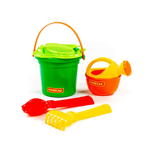 Набор №240: ведро малое, ситечко-цветок, совок №2, грабельки №2, лейка малая №3, Артикул 4535 – портал поставщиков НСППО - 2